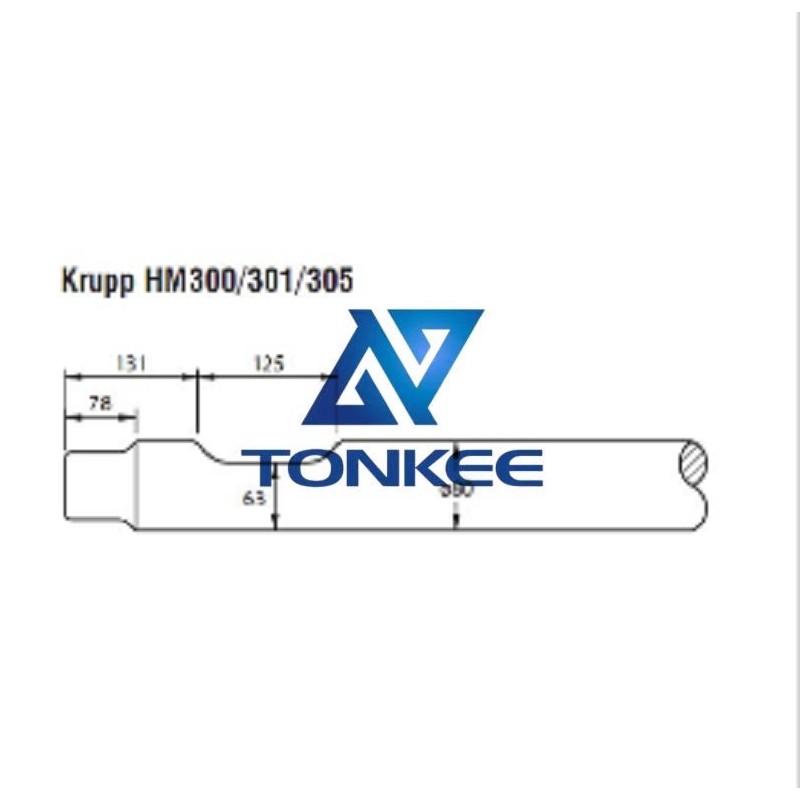 Shop Krupp HM300 301 305 Hydraulic hammer moil tool 80mm chisel Hydraulic breaker pipe driver | Partsdic®