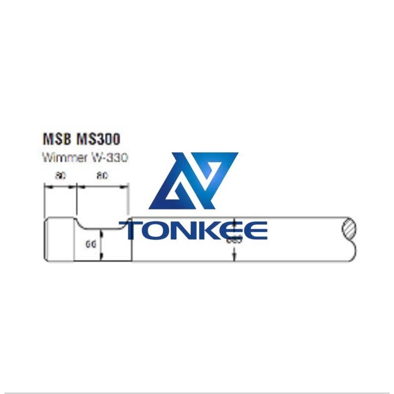 Shop MSB MS300 Rock breaker post hole driver 85MM chisel hydraulic hammer breaker | Partsdic®