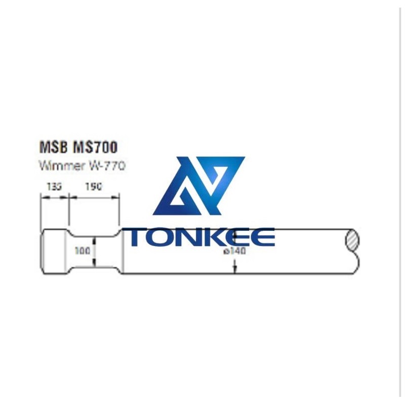 Shop MSB MS700 Hydraulic hammer flat end 140MM chisel hydraulic hammer breaker | Partsdic®