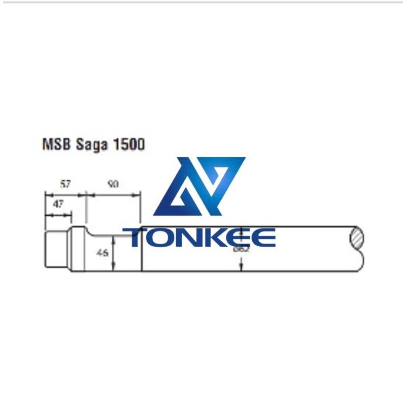 MSB SAGA1500 Rock, breaker tool 62MM, chisel hydraulic hammer breaker | Partsdic® 