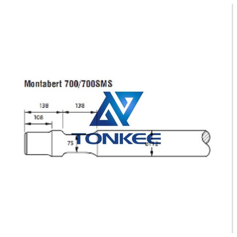 Shop Montabert 700SMS hydraulic hammer moil point 112mm chisel Hydraulic breaker pipe driver | Partsdic®