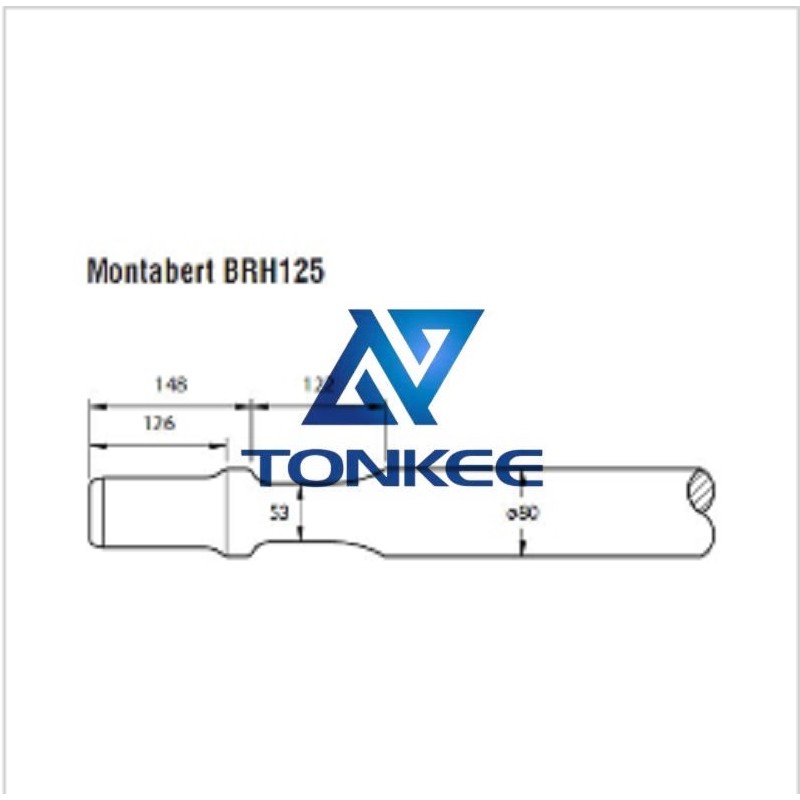 Montabert BRH125 tool 80mm, chisel Hydraulic breaker pipe driver | Partsdic® 