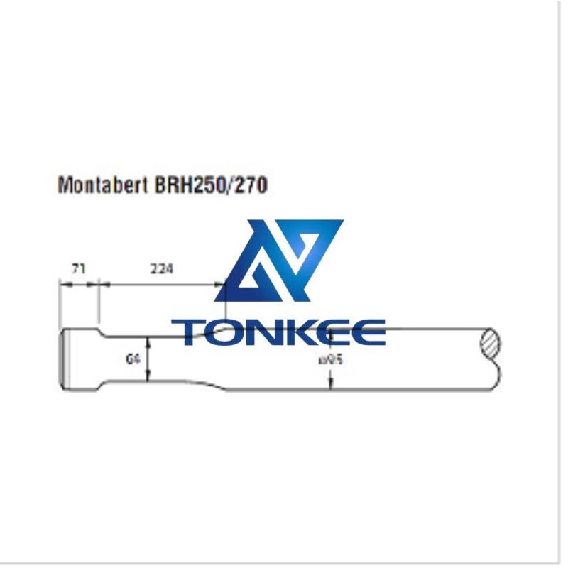 Montabert BRH250270, Hydraulic breaker, Hydraulic hammer flat end 95MM | Partsdic® 