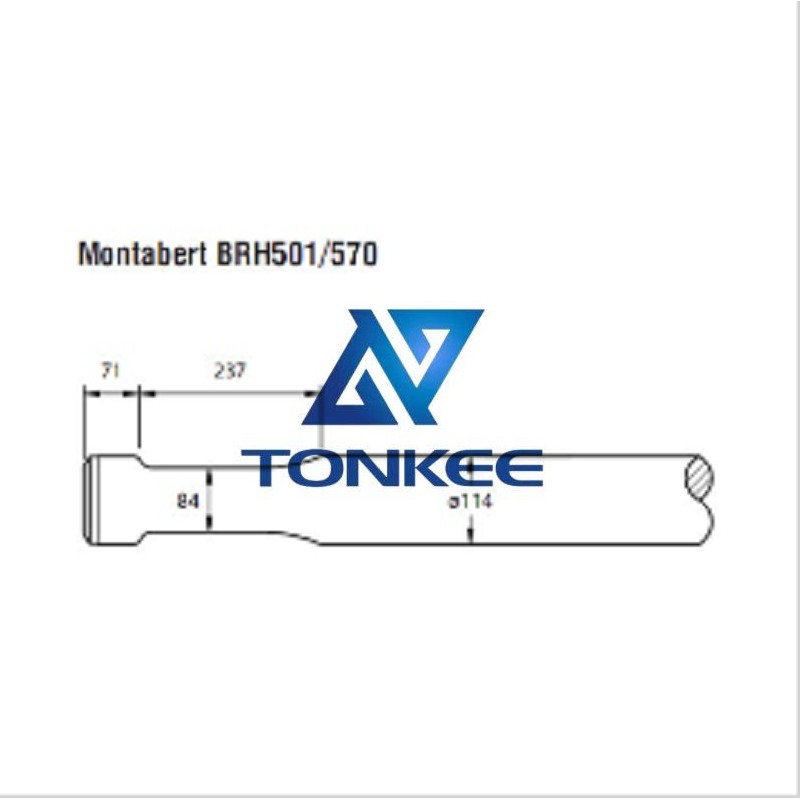 Montabert BRH501570, Hydraulic breaker moil point 114MM | Partsdic® 