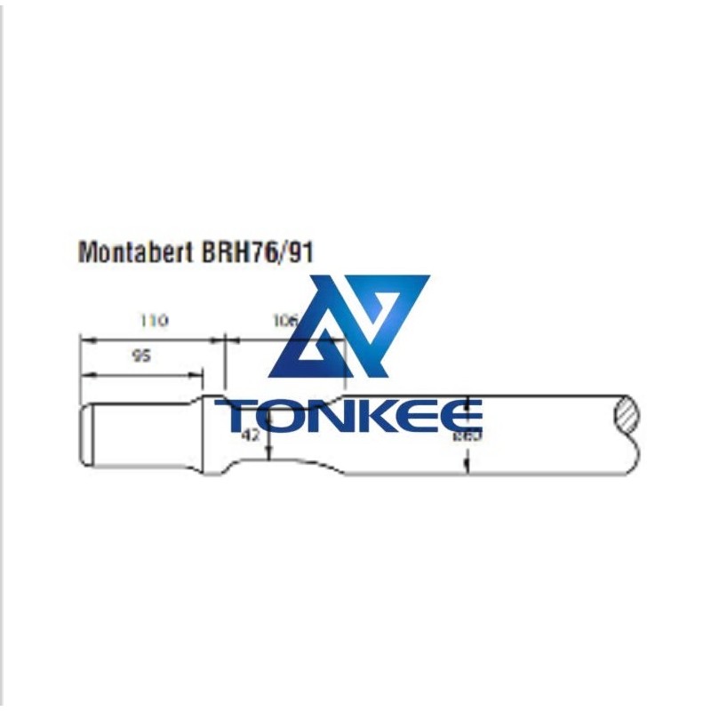 Buy Montabert BRH7691 Hydraulic breaker moil tool 60MM chisel hydraulic hammer breaker | Partsdic®