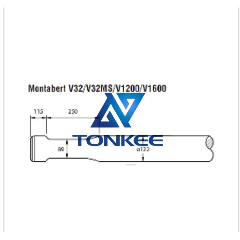 OEM Montabert Rock breaker V32 tools 122MM chisel hydraulic hammer breaker | Partsdic®