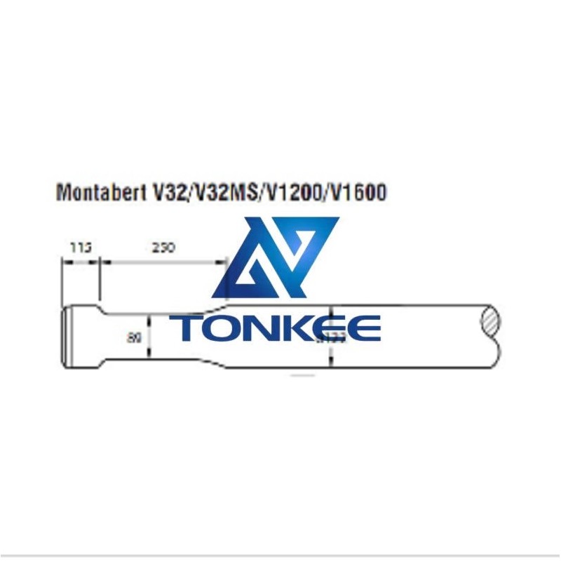 OEM Montabert V1200 Rock breaker moil point 122MM chisel hydraulic hammer breaker | Partsdic®