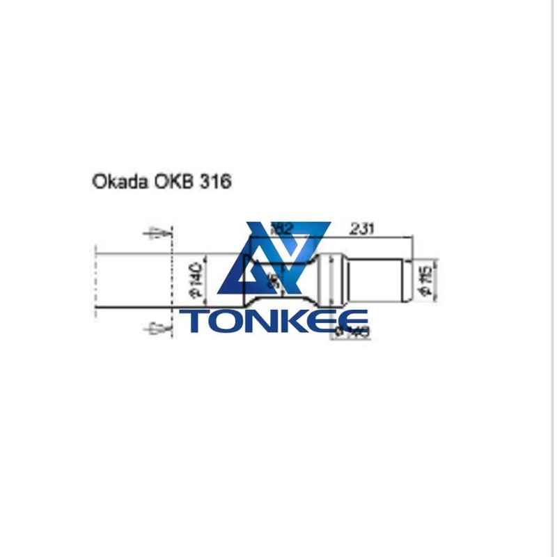 Hot sale OKADA 316 Rock breaker moil point tool 140MM chisel hydraulic hammer breaker | Partsdic®