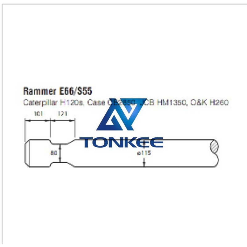 OEM Rammer E66 Hydraulic hammer flat tools 115MM chisel hydraulic hammer breaker | Partsdic®
