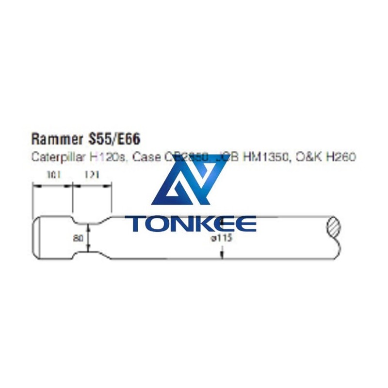 Buy Rammer E66 S55 Rock breaker chisels 115MM chisel hydraulic hammer breaker | Partsdic®