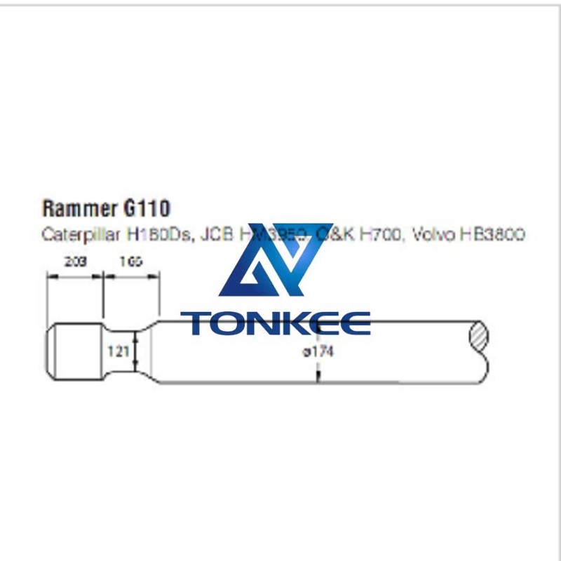 Buy Rammer G110 Hydraulic hammer chisel 174MM chisel hydraulic hammer breaker | Partsdic®