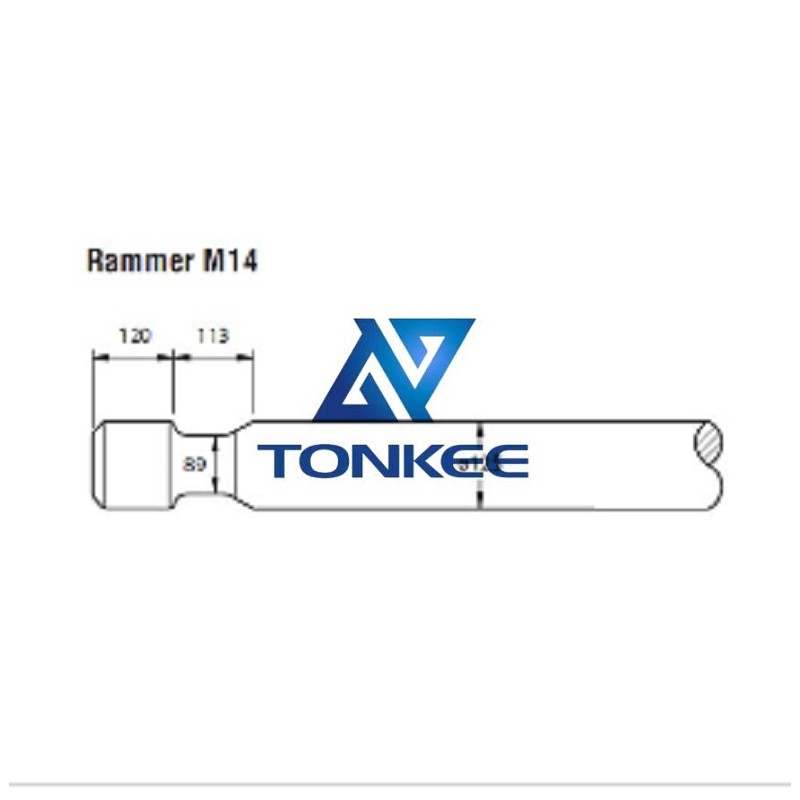 China Rammer M14 Hydraulic breaker tool 125MM chisel hydraulic hammer breaker | Partsdic®