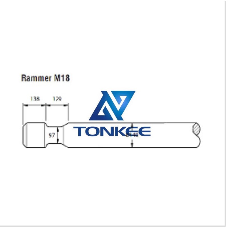 OEM Rammer M18 Hydraulic breaker chisel 140MM chisel hydraulic hammer breaker | Partsdic®