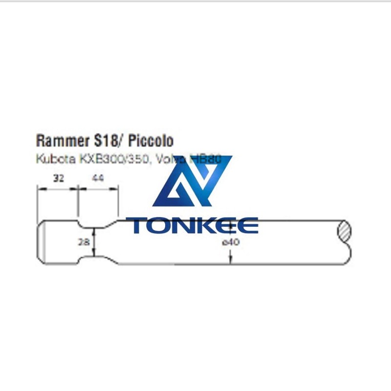 Buy Rammer S18 Rock breaker tools 40MM chisel hydraulic hammer breaker | Partsdic®