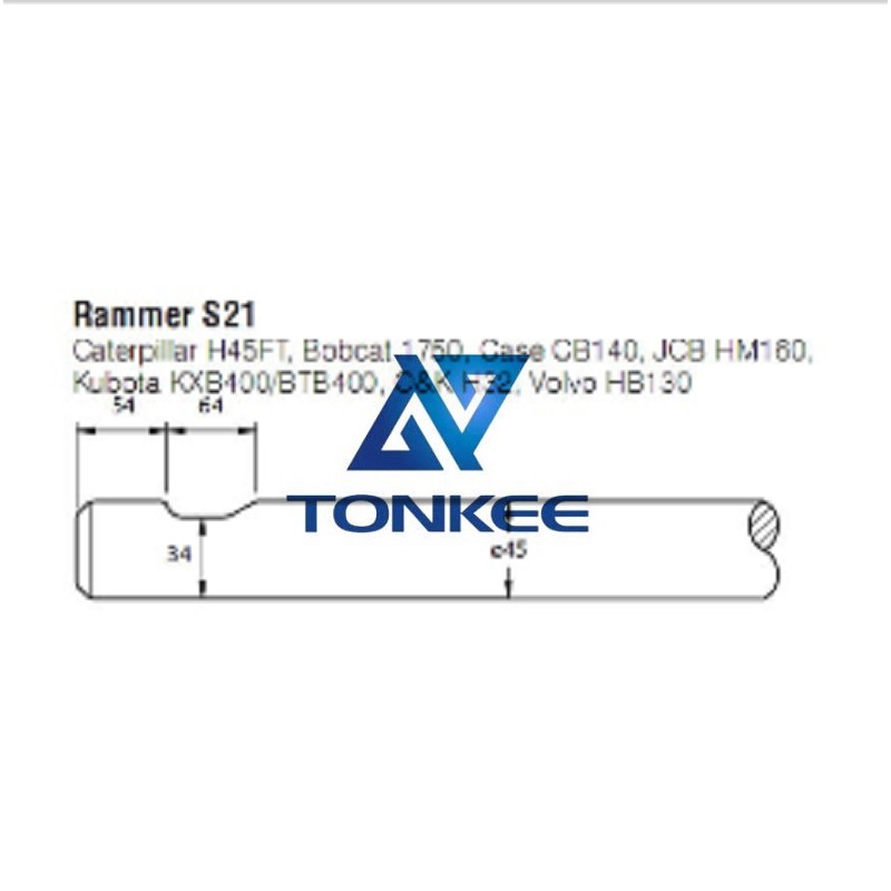 Hot sale Rammer S21 Rock breaker moil tool 45MM chisel hydraulic hammer breaker | Partsdic®