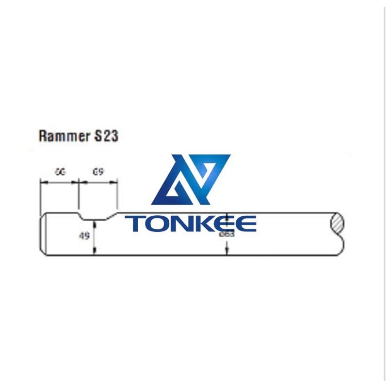 China Rammer S23 Rock breaker flat tools 63MM chisel hydraulic hammer breaker | Partsdic®