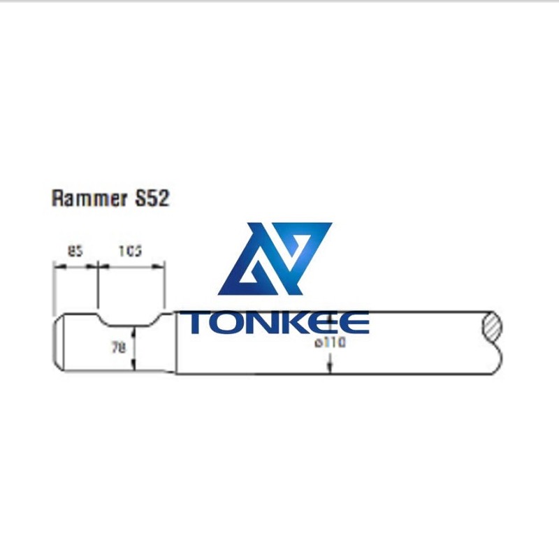 China Rammer S52 Rock breaker chisel 110MM chisel hydraulic hammer breaker | Partsdic®