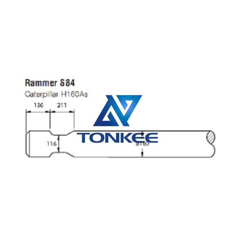 OEM Rammer S84 Rock breaker elephant foot 160MM chisel hydraulic hammer breaker | Partsdic®