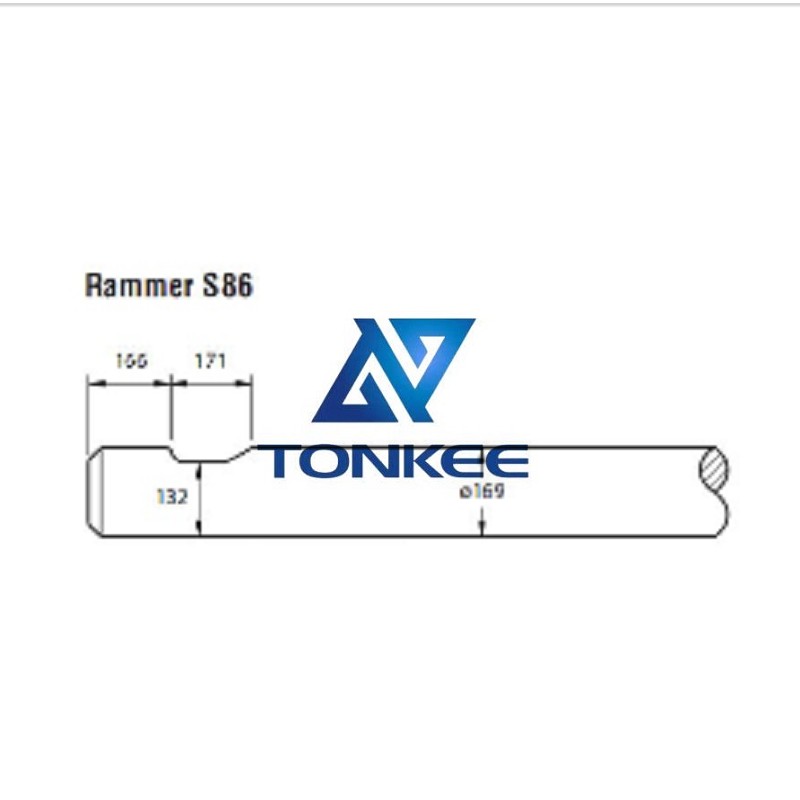 Buy Rammer S86 Rock breaker wedge chisel 169MM chisel hydraulic hammer breaker | Partsdic®