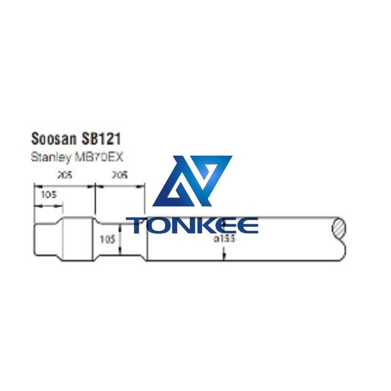 China Soosan SB121 Tool 155MM chisel hydraulic hammer breaker | Partsdic®