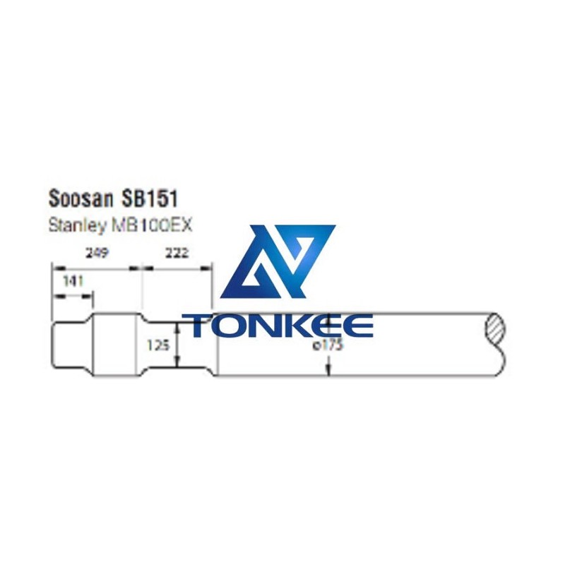 OEM Soosan SB151 Tool 175MM chisel hydraulic hammer breaker | Partsdic®