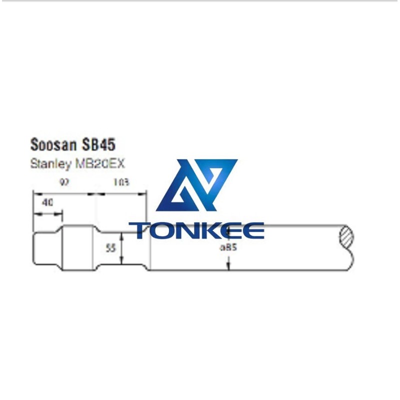 China Soosan SB45 Tool 85MM chisel hydraulic hammer breaker | Partsdic®