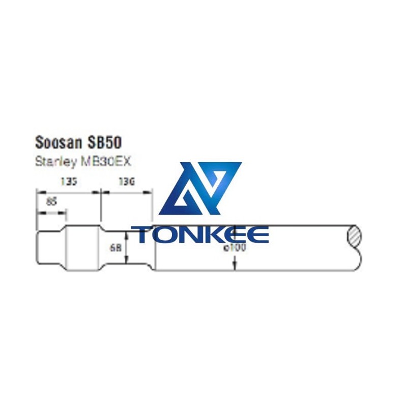 OEM Soosan SB50 Tool 100MM chisel hydraulic hammer breaker | Partsdic®