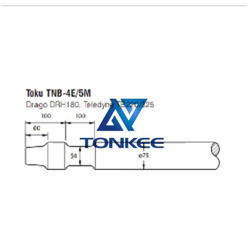 OEM TOKU TNB-4E5M Hydraulic hammer blunt tool 75MM chisel hydraulic hammer breaker | Partsdic®