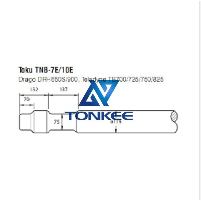 Hot sale TOKU TNB-7E10E Hydraulic hammer moil point tool 115MM chisel hydraulic hammer breaker | Partsdic®