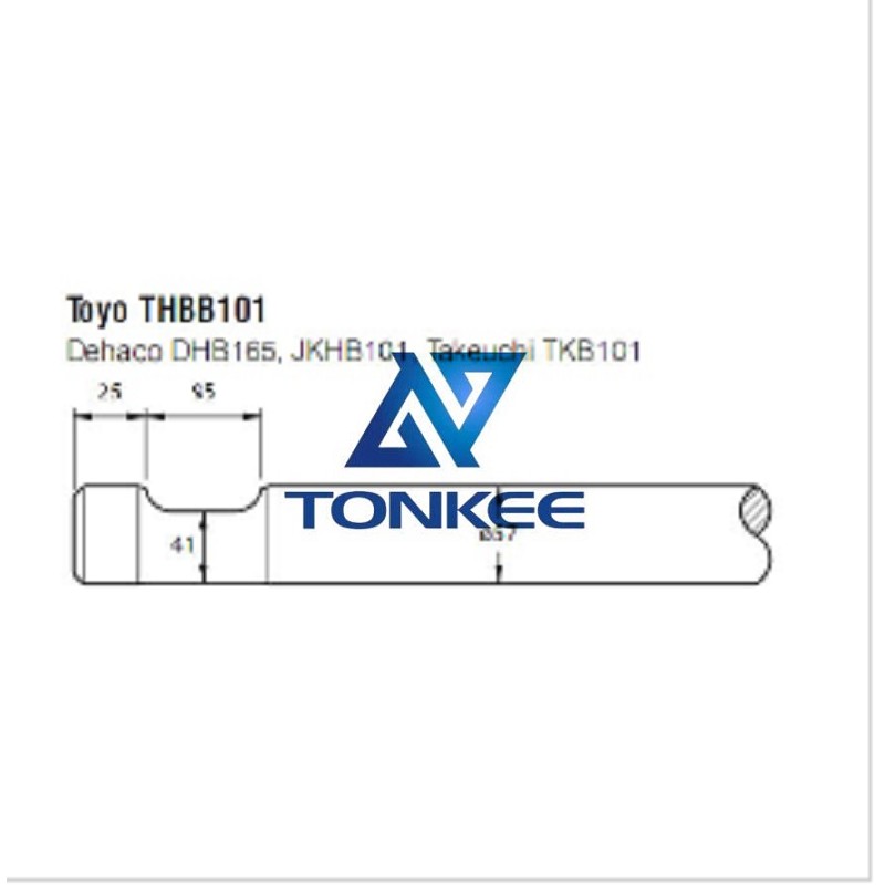 Buy Toyo THBB101 Hydraulic hammer flat tool 57MM chisel hydraulic hammer breaker | Partsdic®