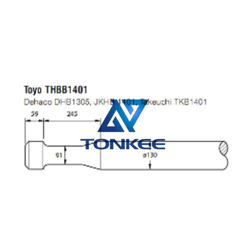 Hot sale Toyo THBB1401 Hydraulic breaker pipe driver 130MM chisel hydraulic hammer breaker | Partsdic®