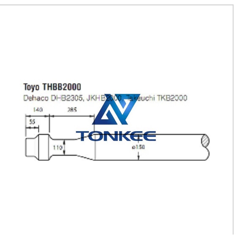 China Toyo THBB2000 Hydraulic breaker post hole driver 150MM chisel hydraulic hammer breaker | Partsdic®