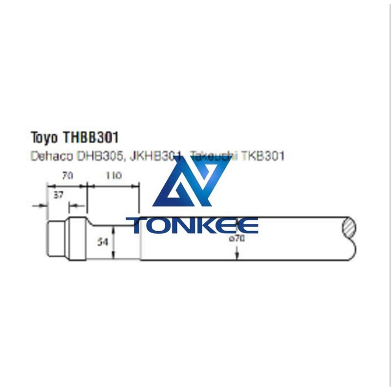 Shop Toyo THBB301 Hydraulic hammer blunt tool 70MM chisel hydraulic hammer breaker | Partsdic®