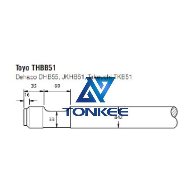 China Toyo THBB51 Hydraulic hammer tools 42MM chisel hydraulic hammer breaker | Partsdic®