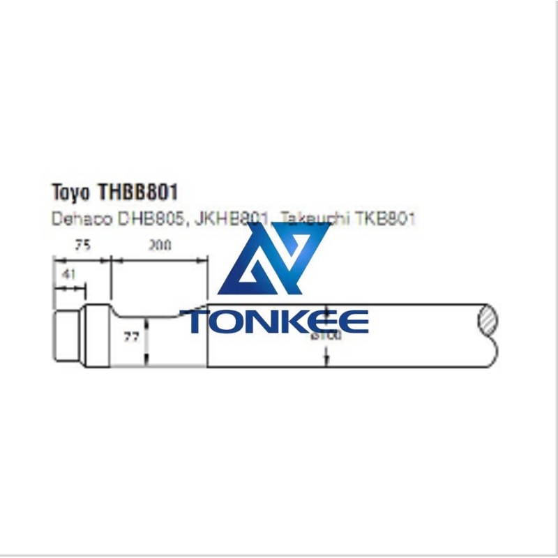 OEM Toyo THBB801 Hydraulic hammer chisel 100MM chisel hydraulic hammer breaker | Partsdic®